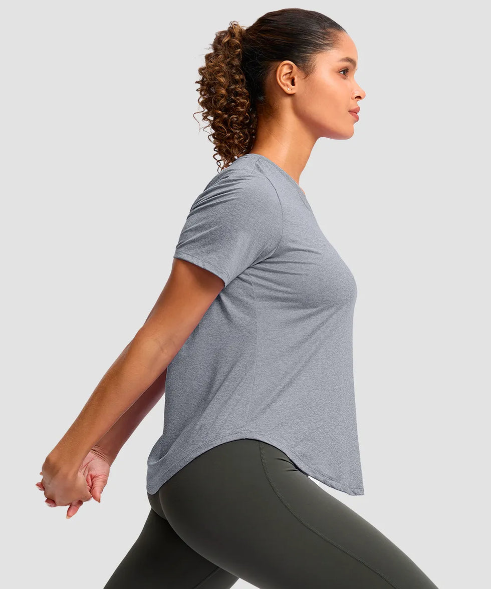 UV Protection V Neck Short Sleeve