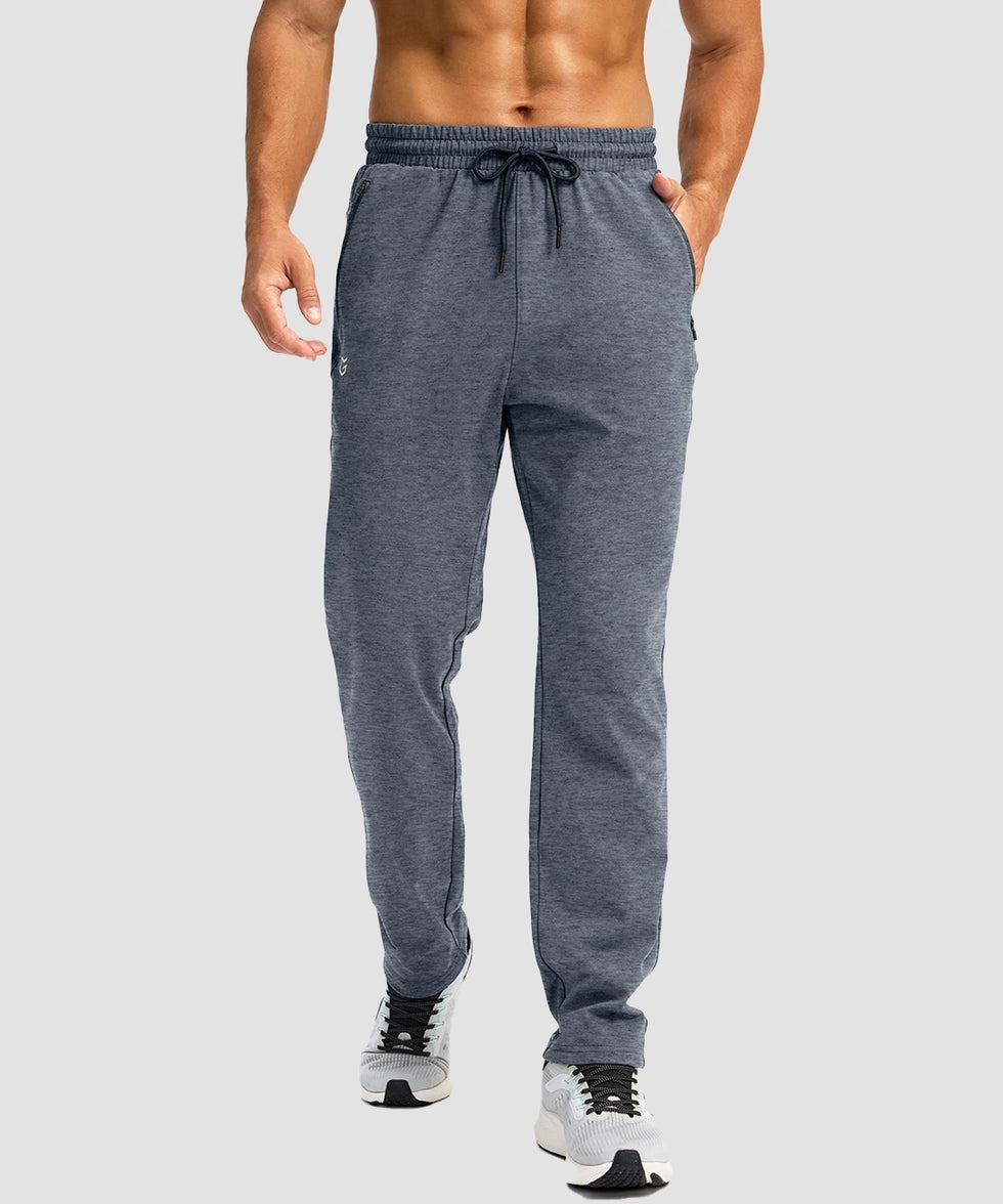 Fleece-Lined Zip Pockets Stretch Tapered Pants