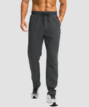 Fleece-Lined Zip Pockets Stretch Tapered Pants