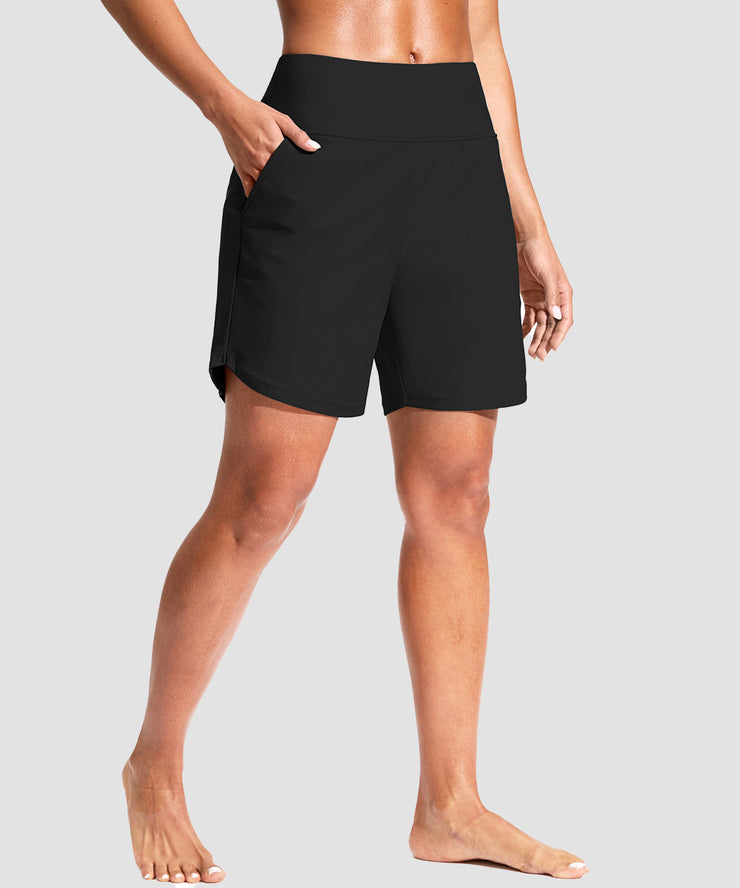 UV Protection V-slit Board Shorts 7''