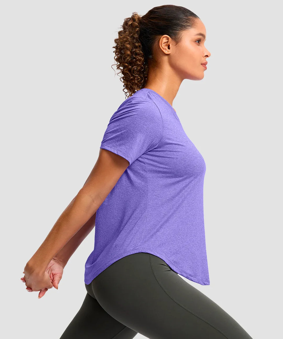 UV Protection V Neck Short Sleeve