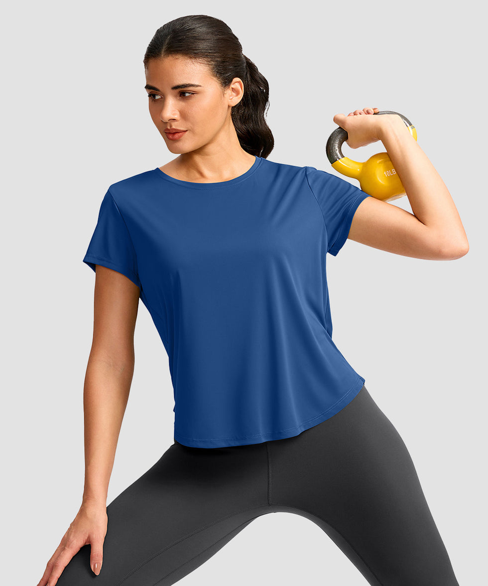 Cross-over Pleated Short Sleeve