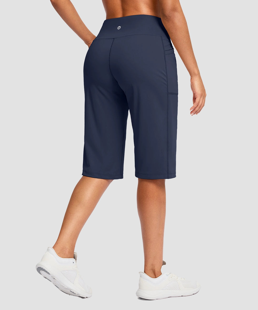V-waist With Pockets Bermuda Short 14''