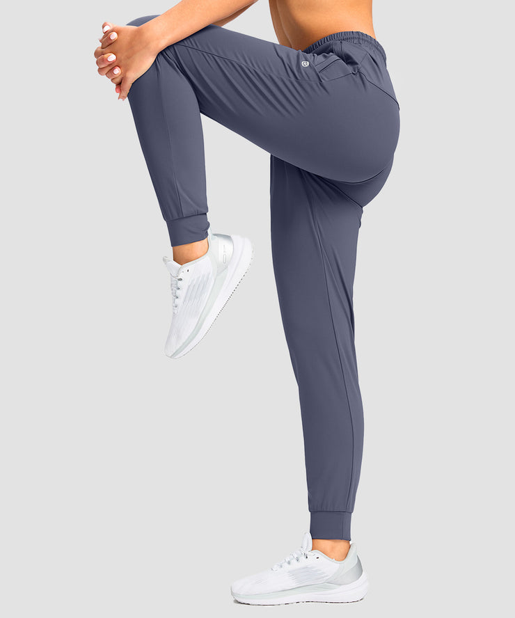 Elastic Waist Zip Pockets Joggers