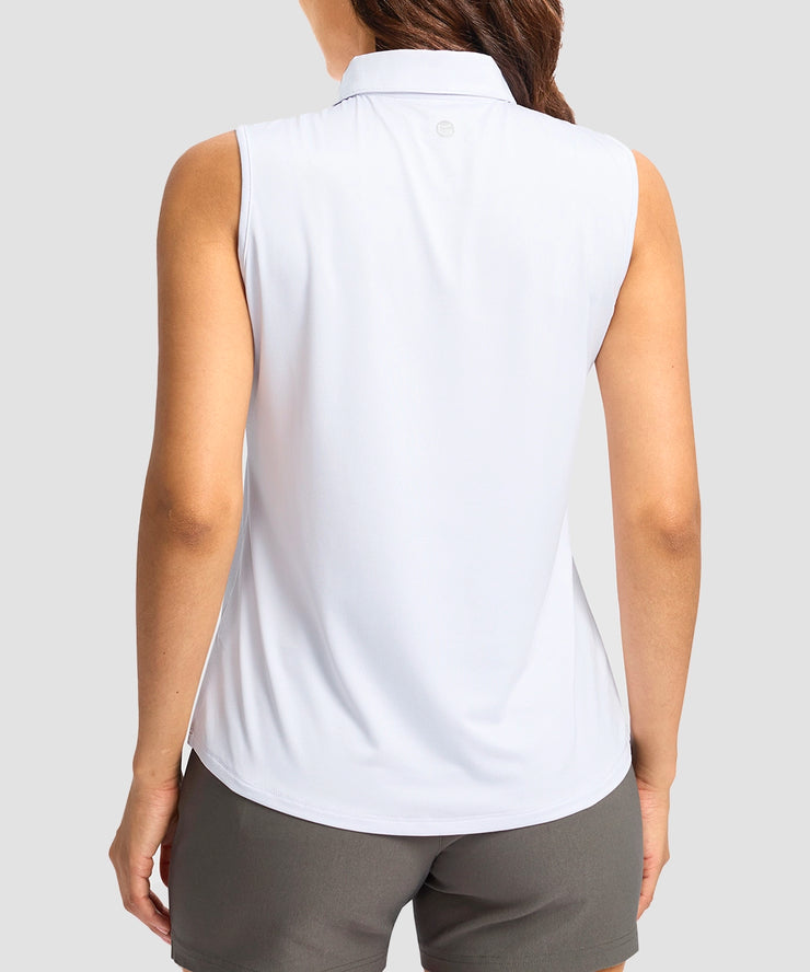 Zip Collar Slim Fit Polo Tank