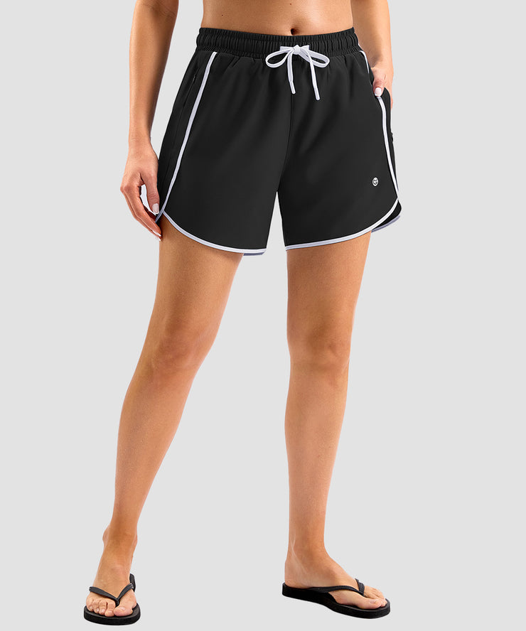 Contrast Slit Lined Shorts 5''