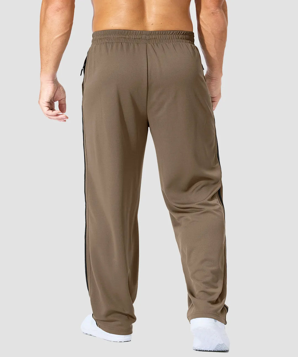 Contrast Drawstring Zip Pockets Pants