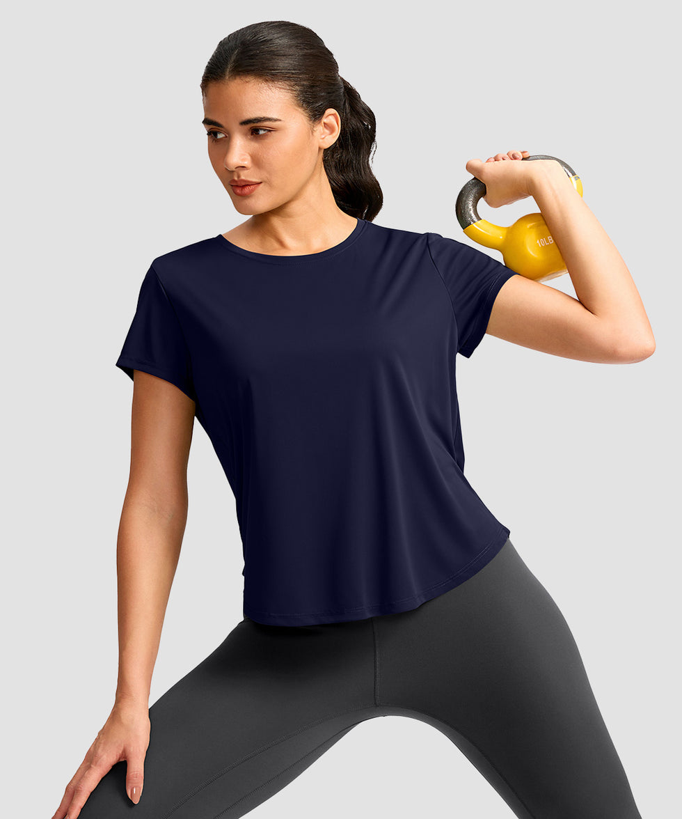 Cross-over Pleated Short Sleeve