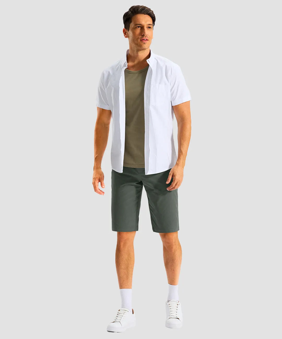 Lightweight Button-up Golf Shorts 11''