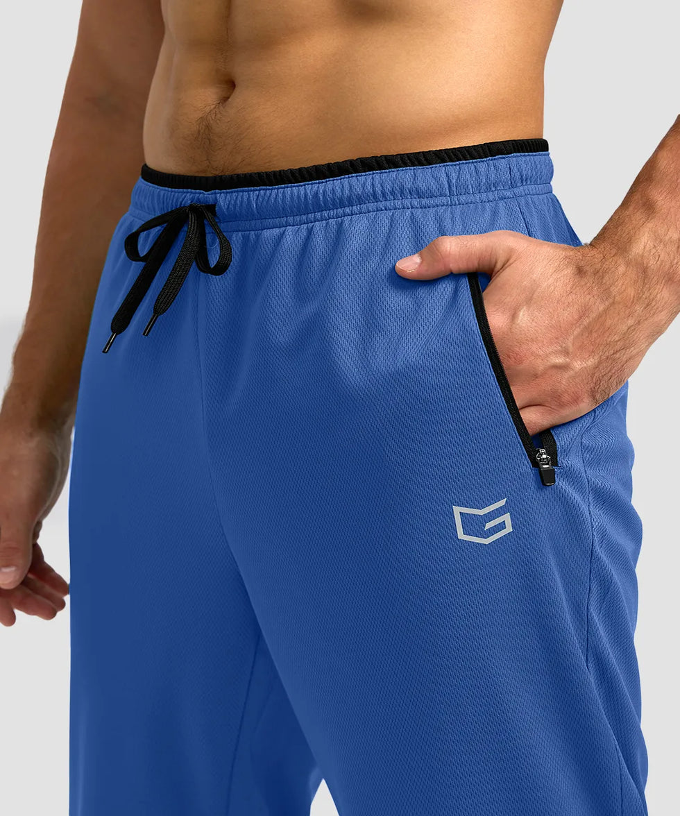 Mesh Zip Pockets Sweatpants