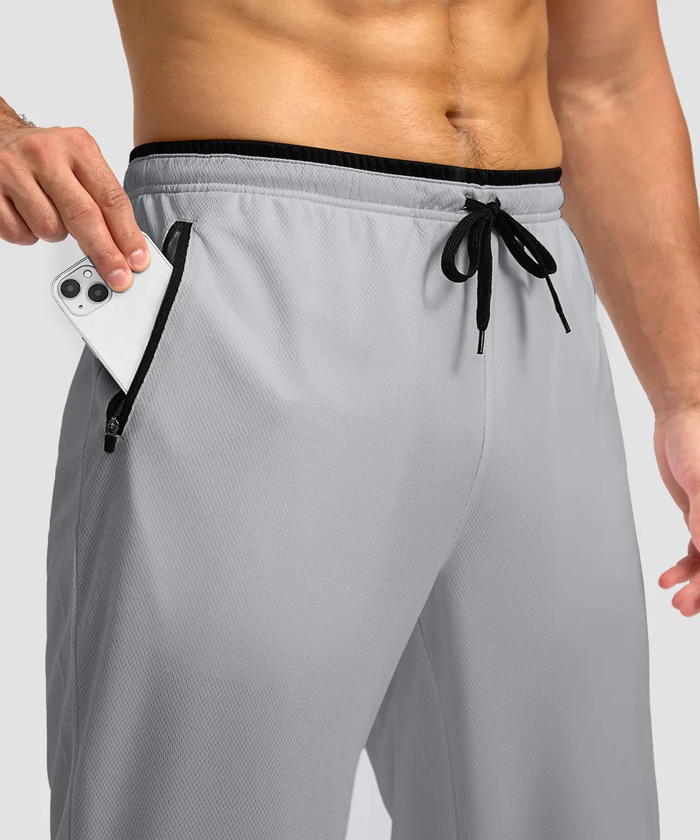 Mesh Zip Pockets Sweatpants