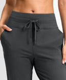 Mid-Rise Fleece Straight Pants 27.5''/29''
