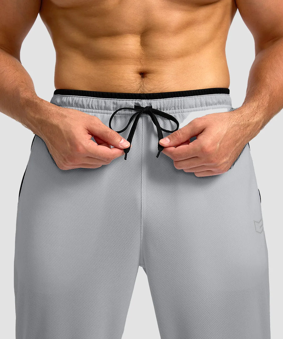 Mesh Zip Pockets Sweatpants