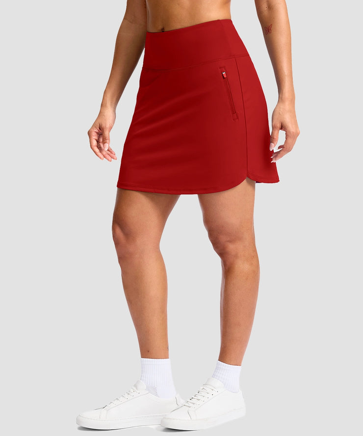 Curved Hem With 4 Pockets Skort