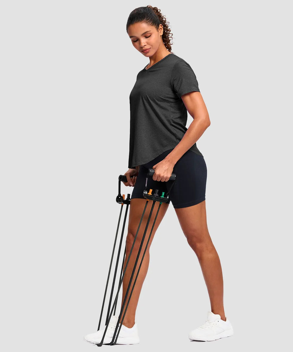 UV Protection V Neck Short Sleeve