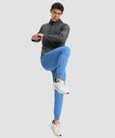 Contrast Color Quarter-Zip Fleece Pullover