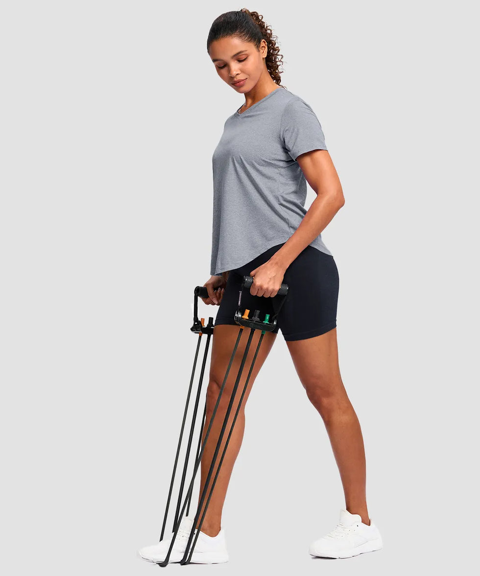 UV Protection V Neck Short Sleeve