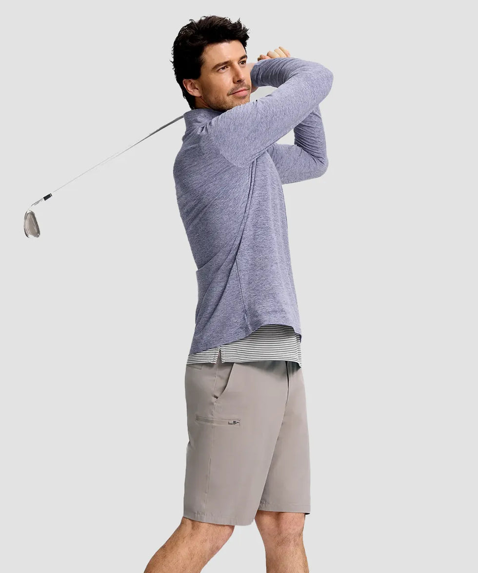 Quarter Zip Golf Pullover With Chest Pocket