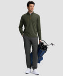 Quarter Zip Golf Pullover With Chest Pocket