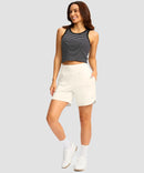 High Rise Pull-on Shorts 6''