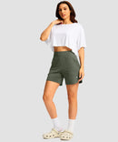 High Rise Pull-on Shorts 6''