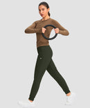 Elastic Waist Zip Pockets Jogger