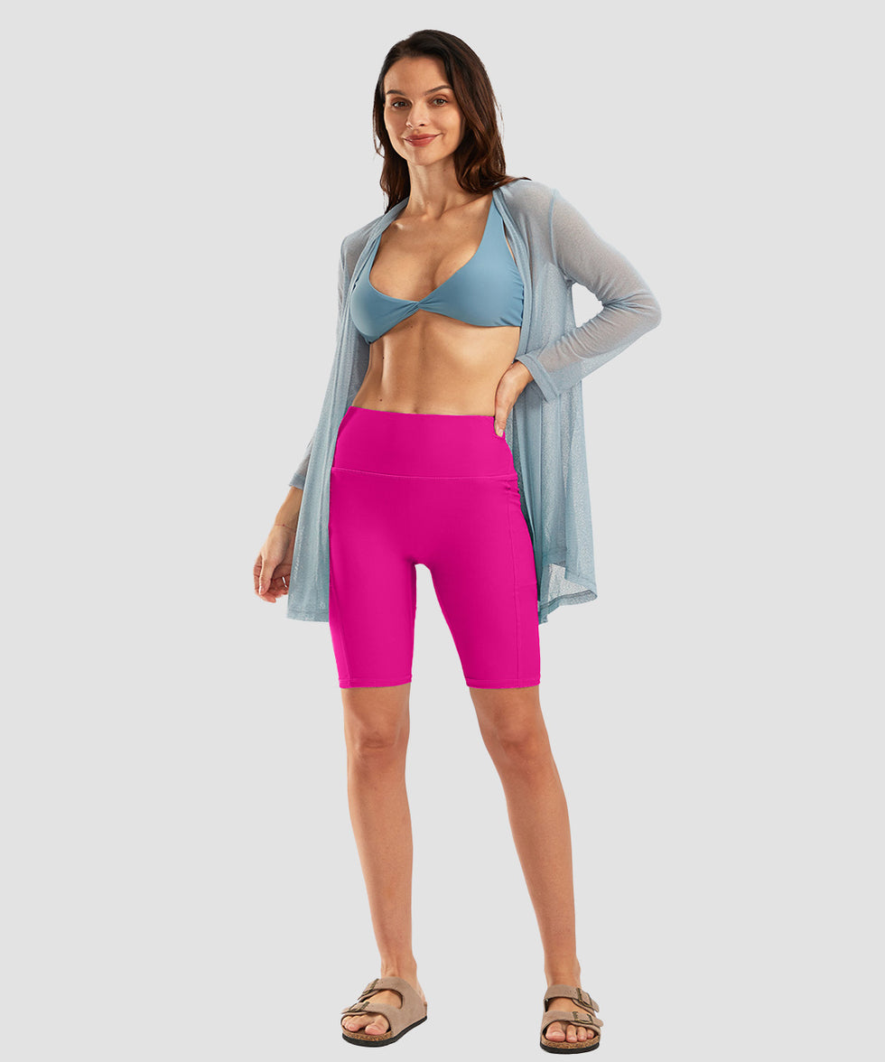 High Waist Pockets Lined Short 9''
