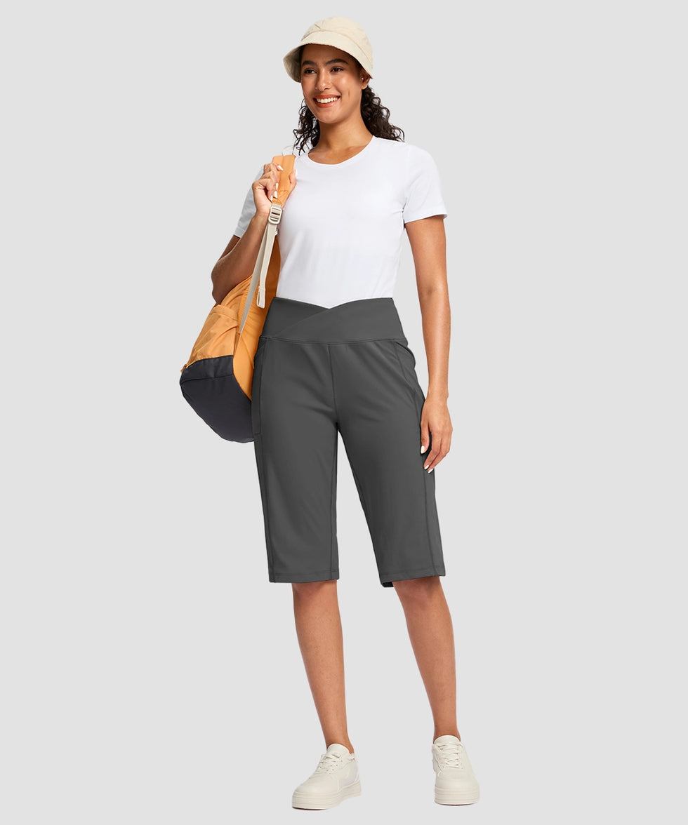 V-waist With Pockets Bermuda Short 14''