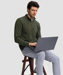 Quarter Zip Golf Pullover With Chest Pocket