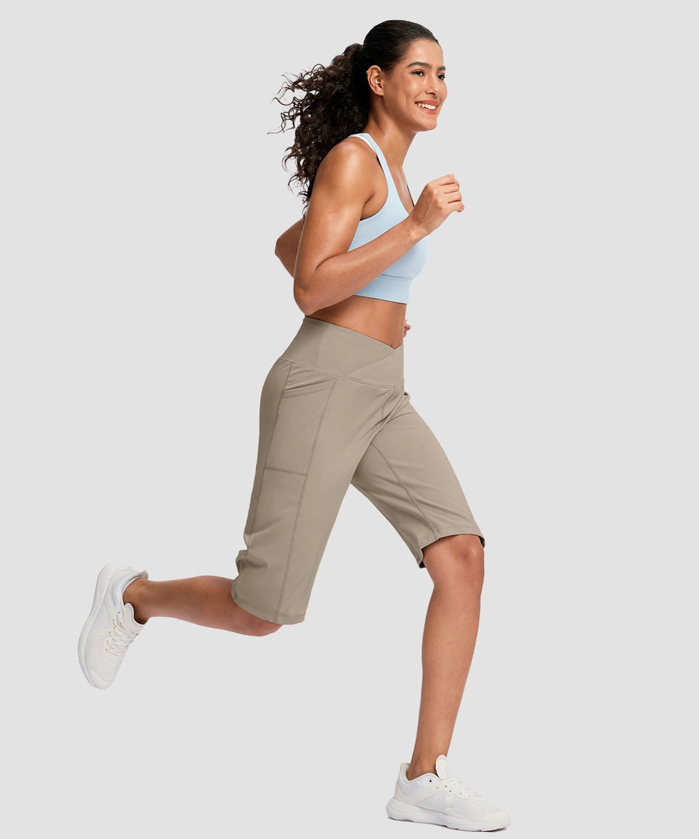 V-waist With Pockets Bermuda Short 14''