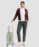 Mid-Rise Fleece Straight Pants 27.5''/29''