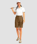 cargo bermuda short 10" in brown - on model view