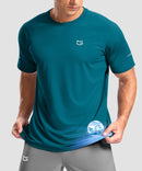 cooling upf 50+ performance t-shirt in dark teal - front view
