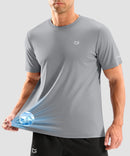 cooling upf 50+ performance t-shirt in light gray - front view