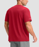 cooling upf 50+ performance t-shirt in red - back view