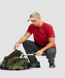 cooling upf 50+ performance t-shirt in red - on model view