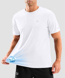 cooling upf 50+ performance t-shirt in white - front view