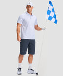 dry fit performance golf polo in golf clubs white - on model view