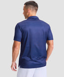 dry fit performance golf polo in navy rocket - back view