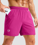 low rise with pocket slit shorts 5'' in rose red - pocket detail