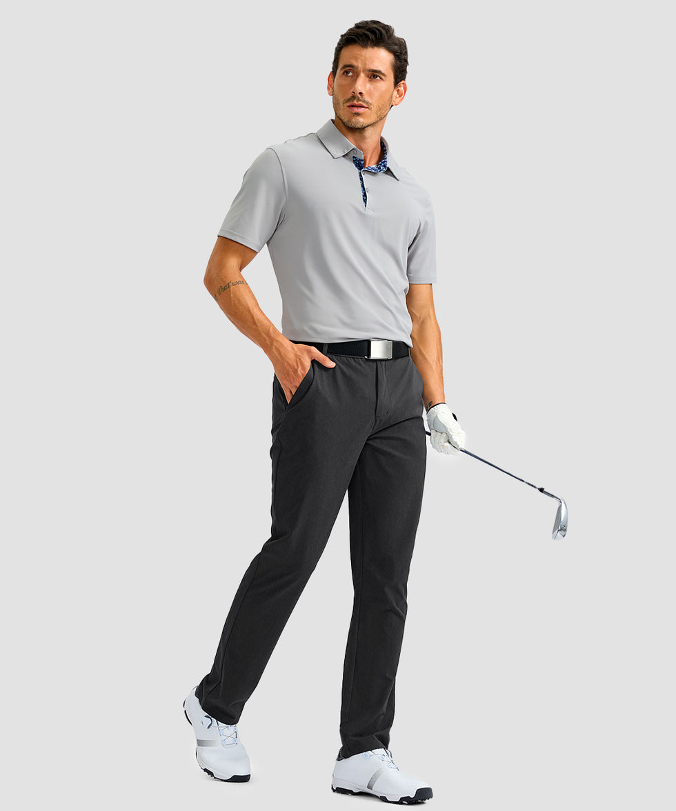 men's UV protection multiple pockets pants in black - matching outfits view