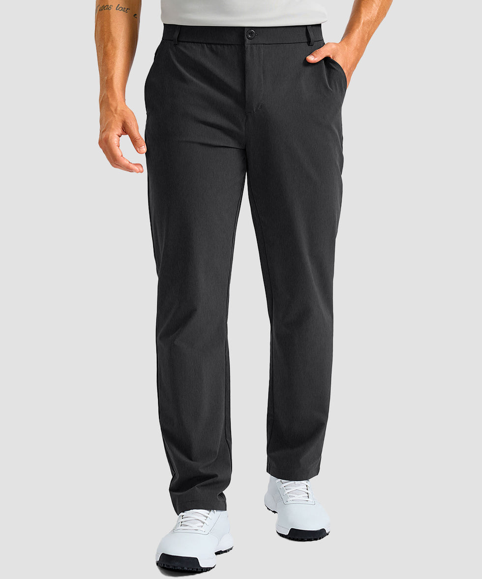 men's UV protection multiple pockets pants in black - pocket detail