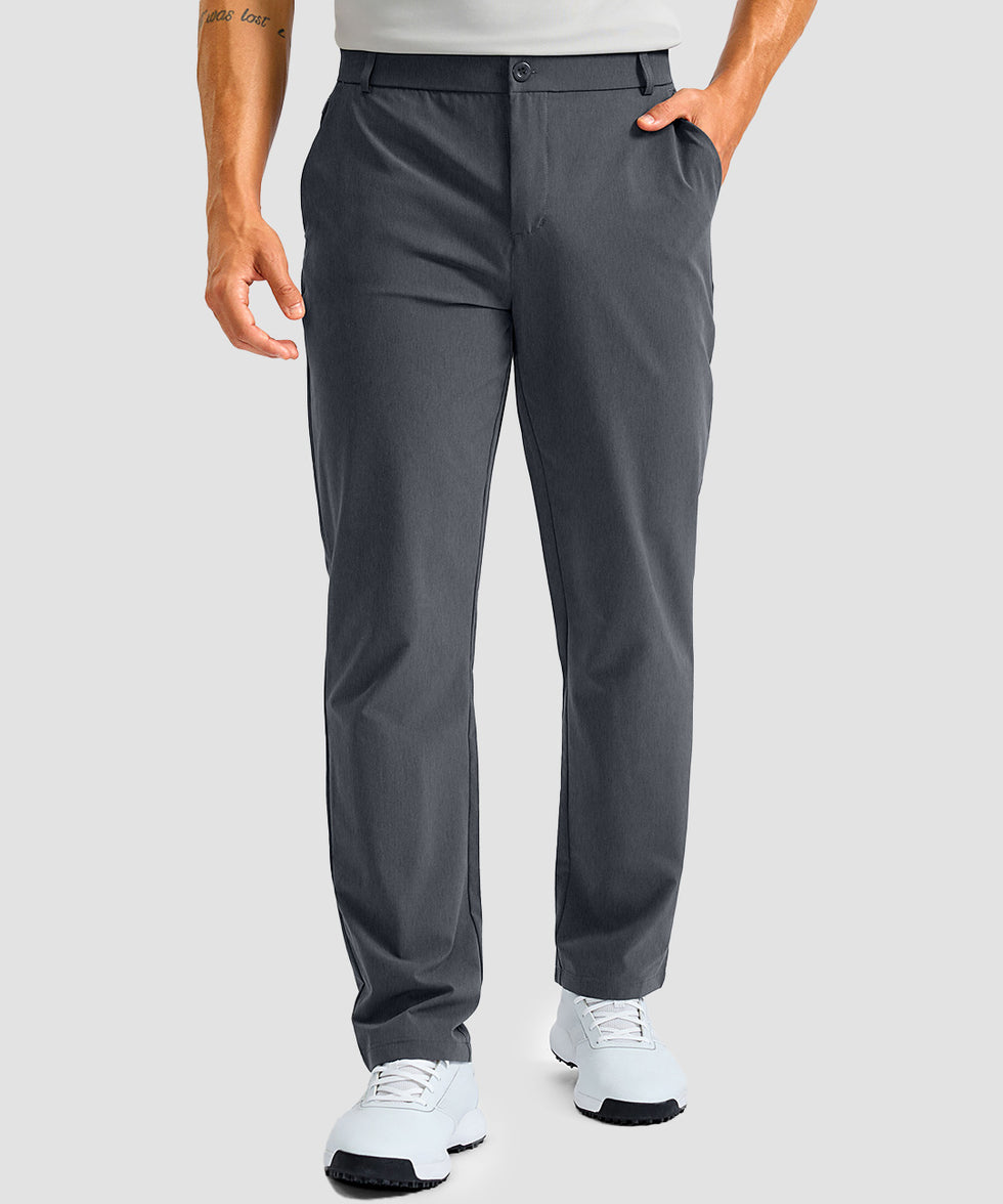 men's UV protection multiple pockets pants in gray - front view