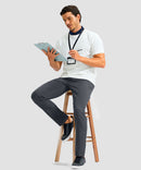 men's UV protection multiple pockets pants in gray - matching outfits view