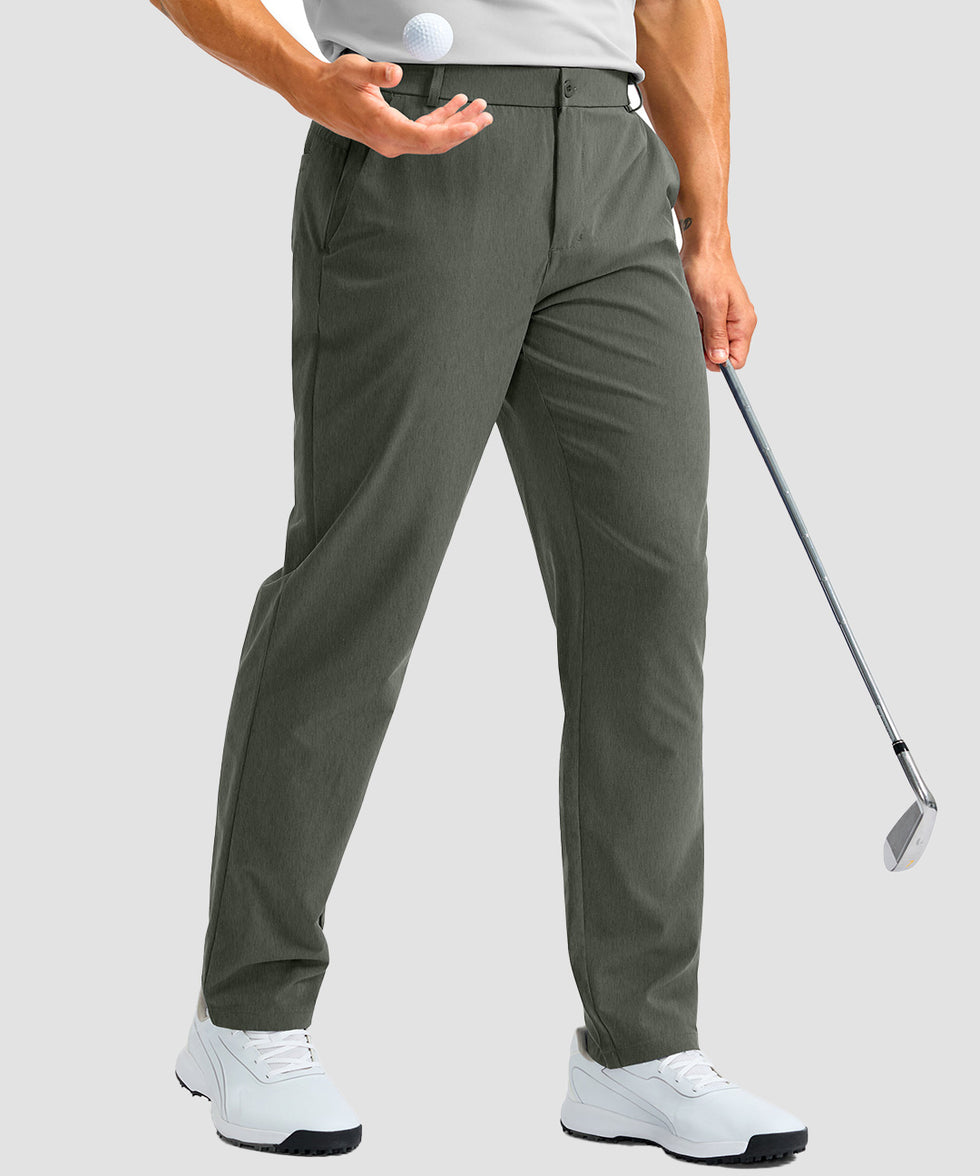 men's UV protection multiple pockets pants in sage green - front view
