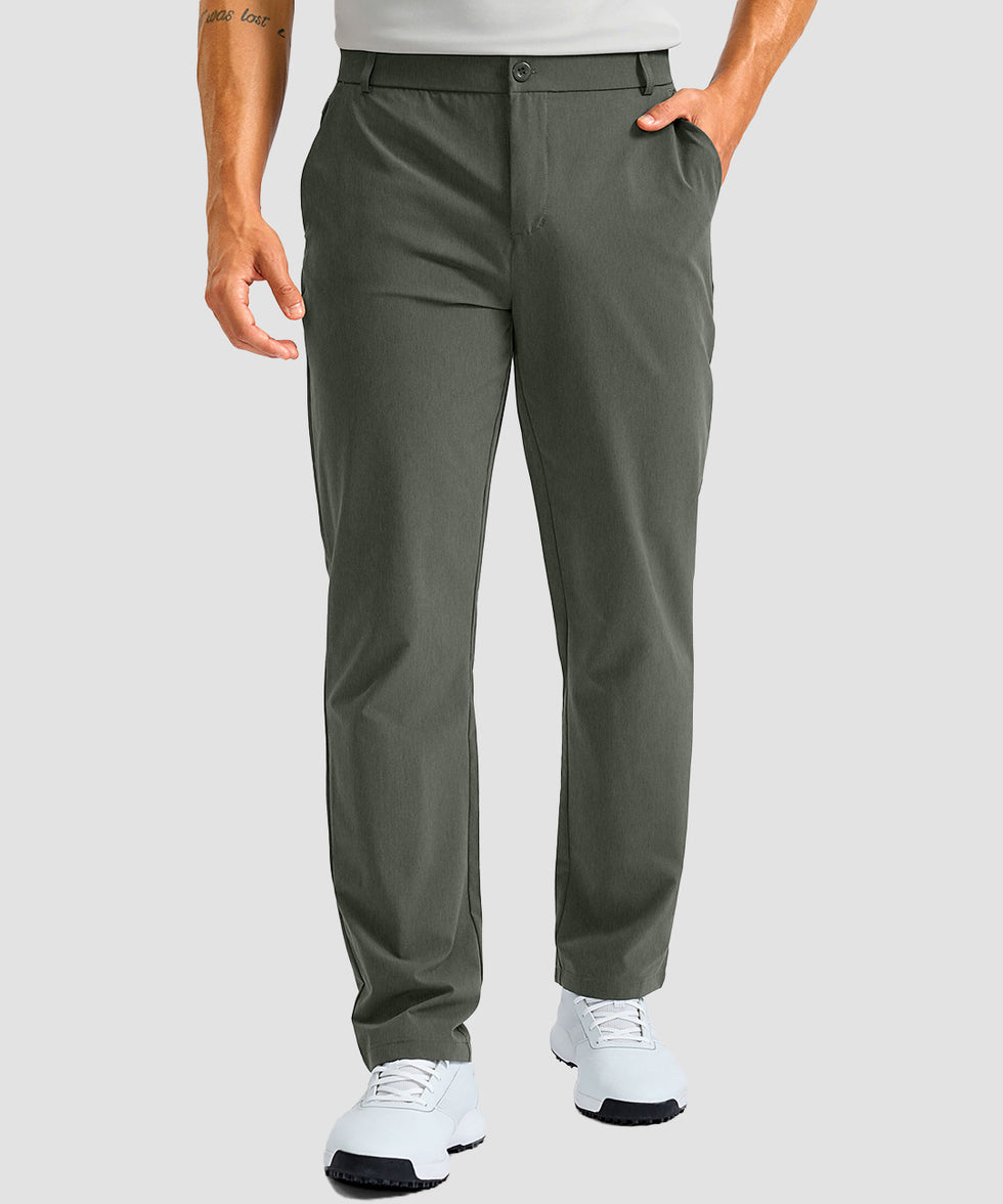 men's UV protection multiple pockets pants in sage green - pocket detail