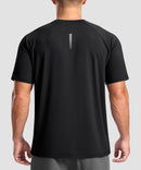 men's back reflective short sleeve in black - back view