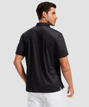 men's dry fit printed golf polo in golf clubs back - back view
