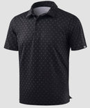 men's dry fit printed golf polo in golf clubs back - fabric detail
