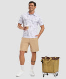 men's dry fit printed golf polo in triangular geometry - matching outfits view